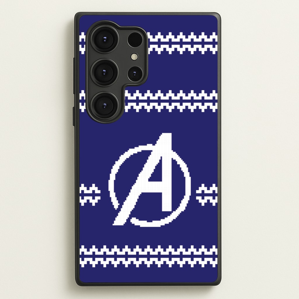 Superhero Team Blue Christmas Jumper Galaxy S25 Ultra Case