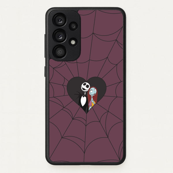 J And S Cobweb Heart Galaxy A53 Case