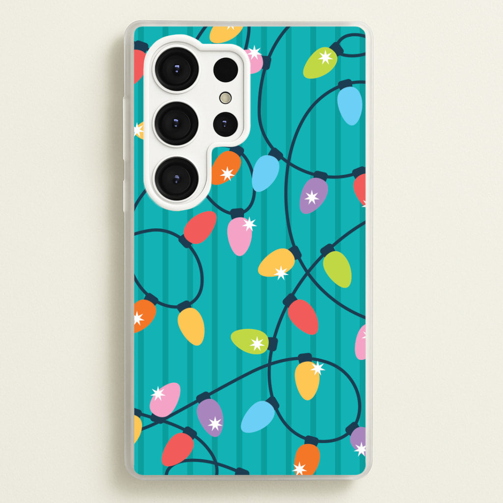 Funky Christmas Lights Pattern Galaxy S25 Ultra Case