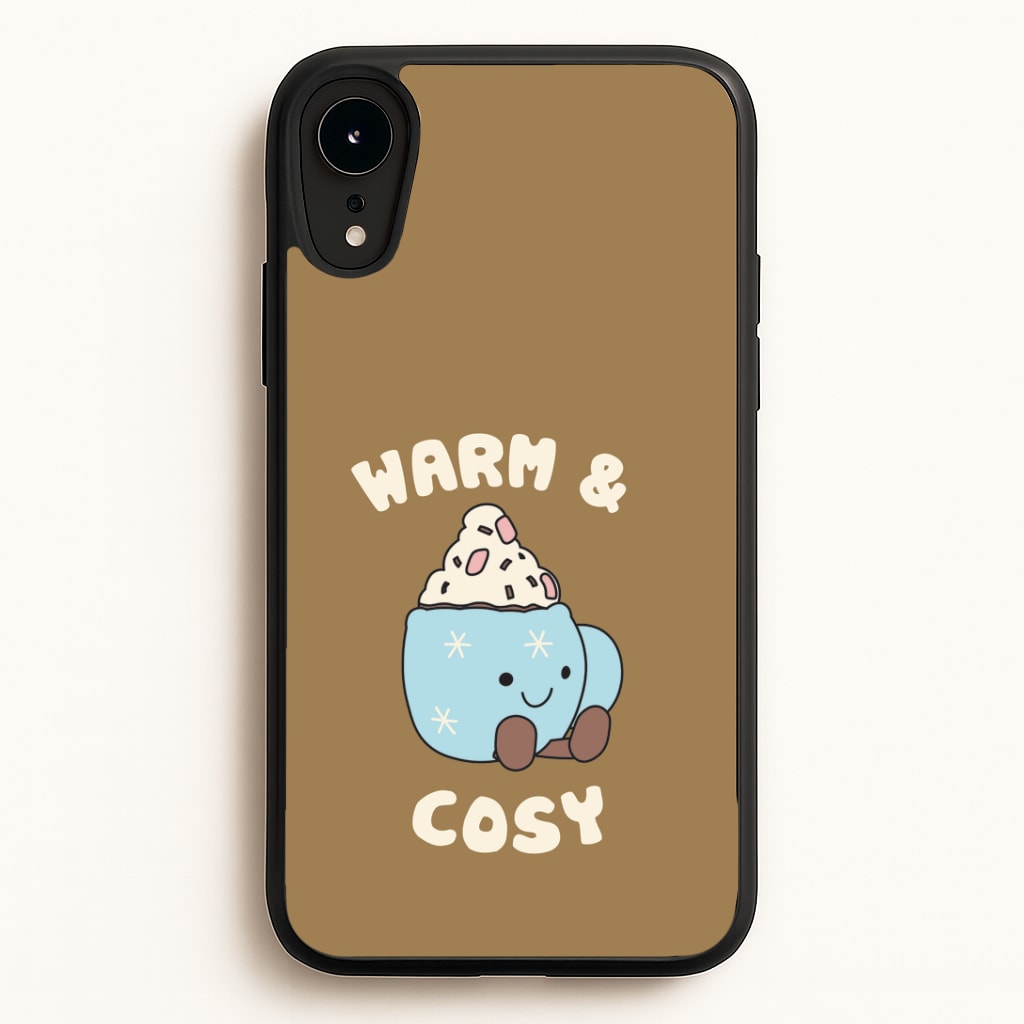 Hot Cocoa Plush Quote iPhone XR Case