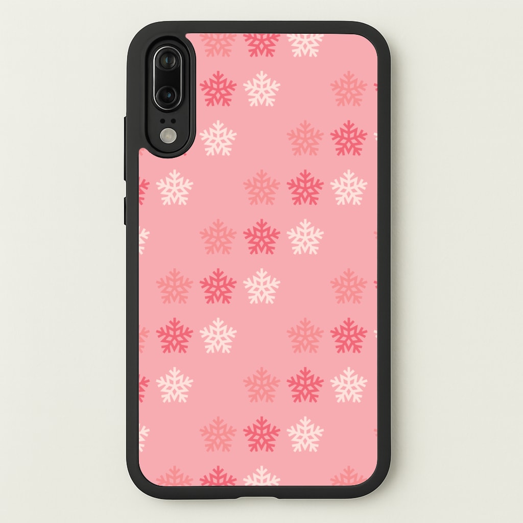 Red Slowflakes Christmas Pattern Huawei P20 Case