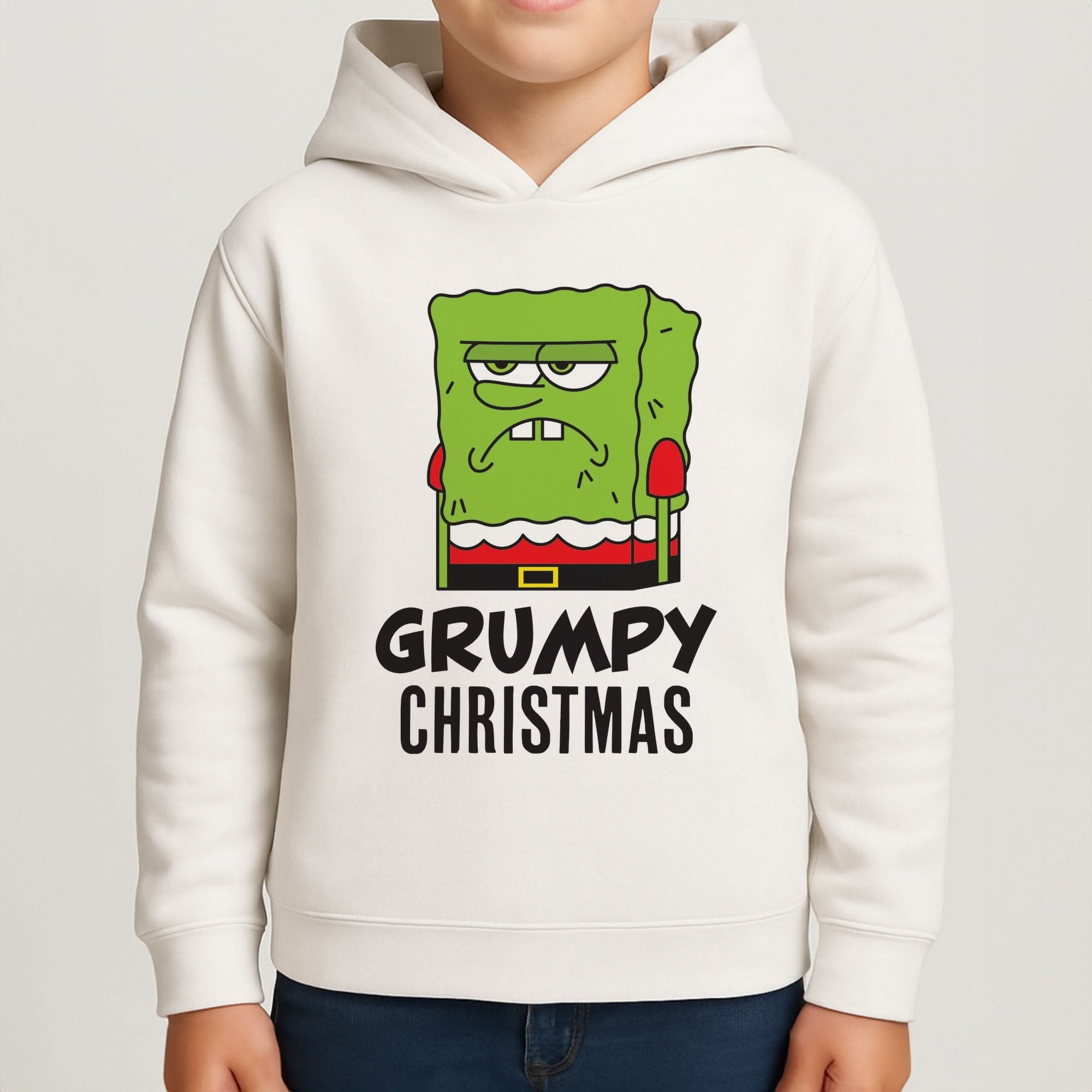 Grumpy Christmas Cartoon Sponge Boys Hoodie