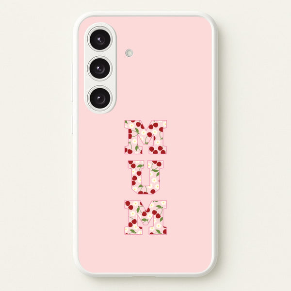 Floral Varsity Mum Galaxy S24 Case
