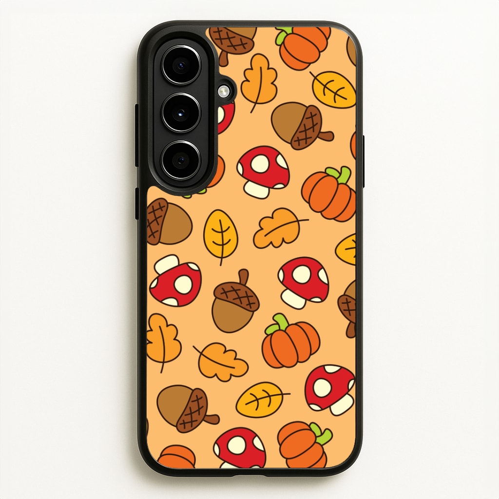 Cartoon Autumn Icons Pattern Galaxy A56 Case