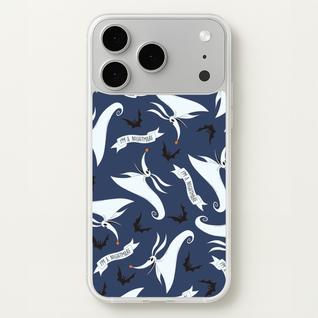 Skeleton Dog And Bats Pattern iPhone 17 Pro Case