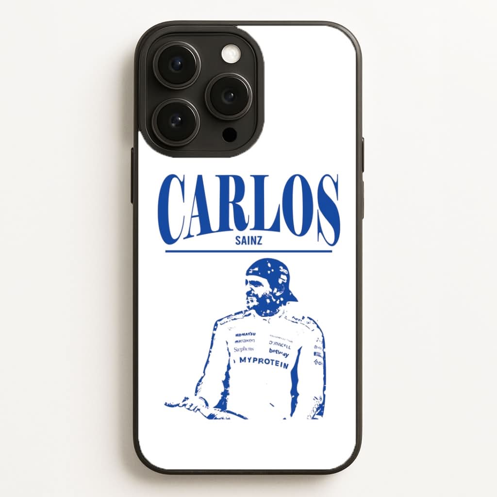 Carlos White And Blue Phone Case for Apple iPhone, Samsung Galaxy, Huawei and Google Pixel