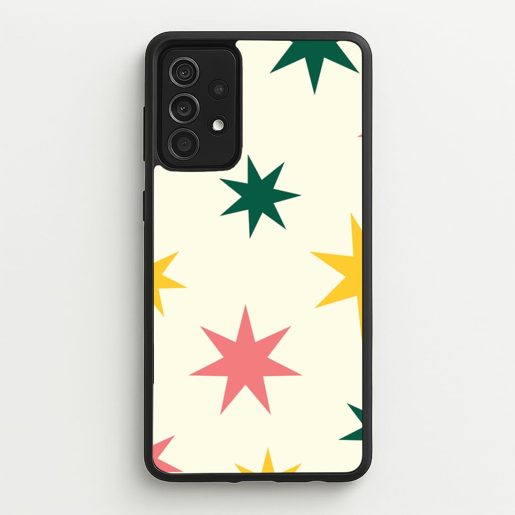 Colourful Christmas Stars Pattern Galaxy A52 / A52s Case