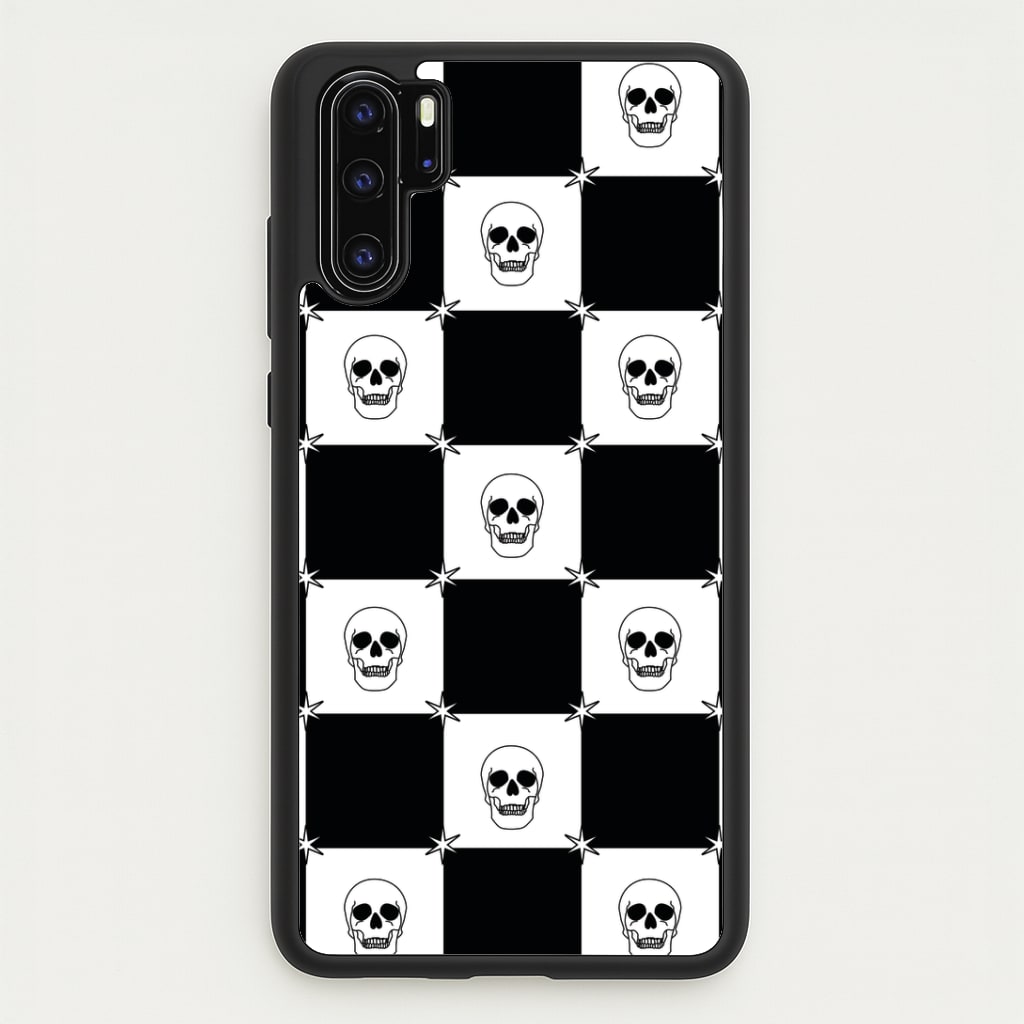 Checkered Skulls Pattern Huawei P30 Pro Case