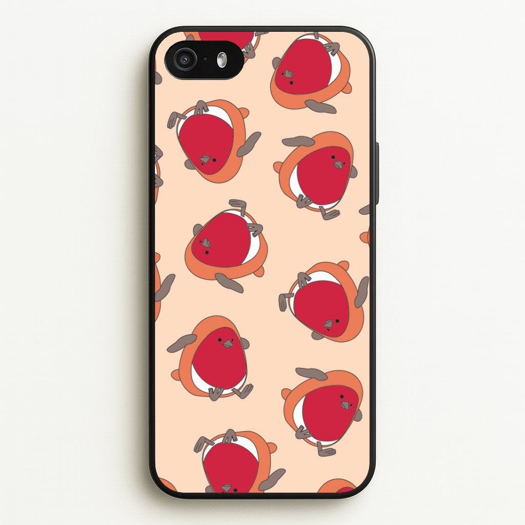 Christmas Robin Plush Pattern iPhone 5 / 5s / SE 2016 Case