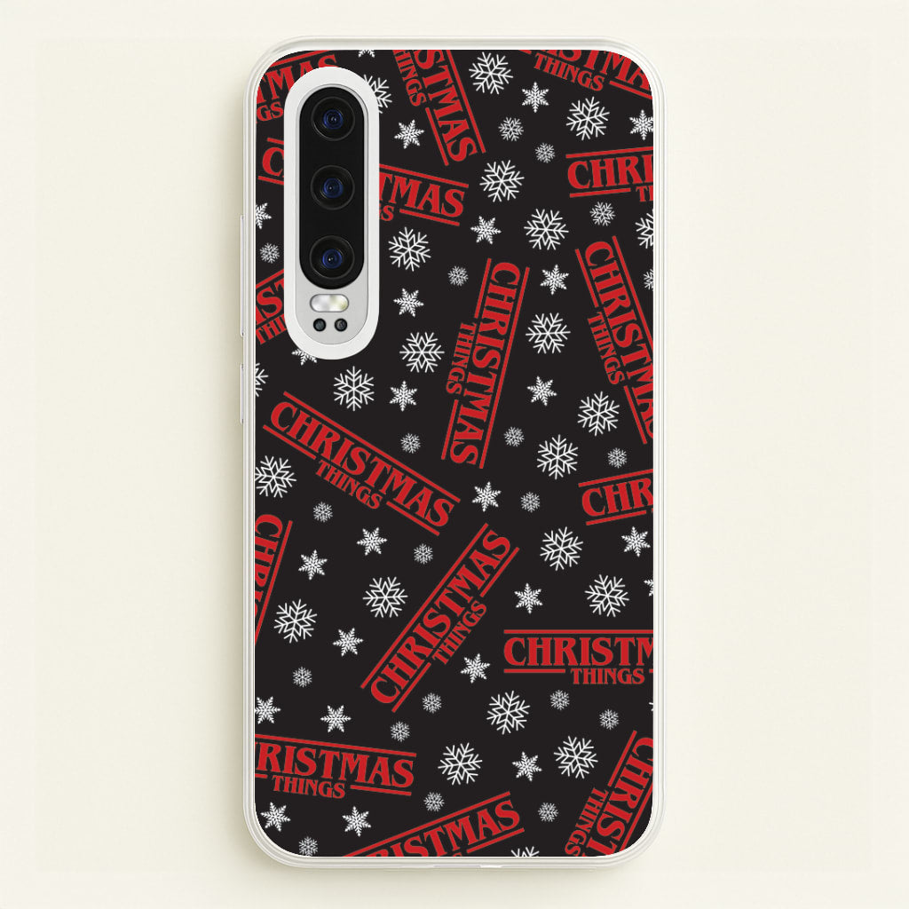 Christmas Things Snowflake Pattern Huawei P30 Case