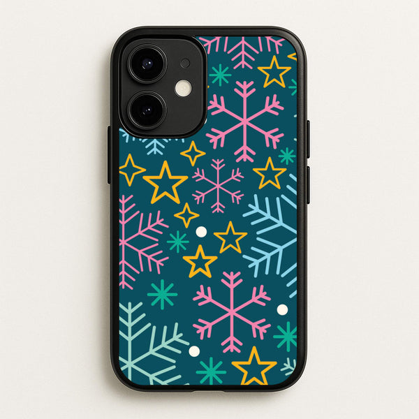 Colourful Christmas Symbols Pattern iPhone 12 / 12 Pro Case