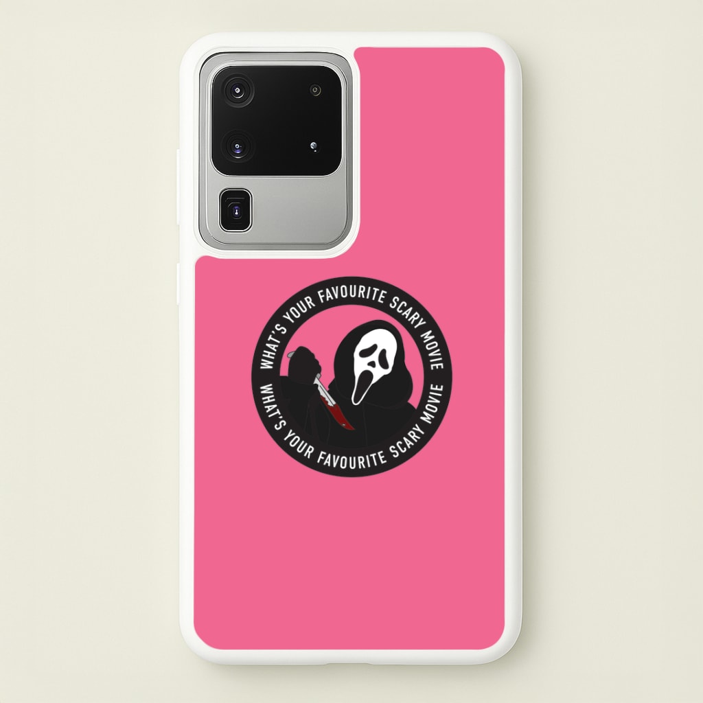 What's Your Favourite Scary Movie Badge Galaxy S20 Ultra Case