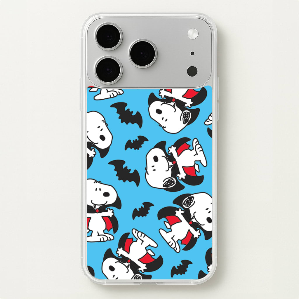 Cartoon Beagle Vampire And Bats Pattern iPhone 17 Pro Case