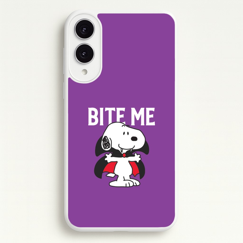 Bite Me Cartoon Beagle Galaxy S25 Edge Case