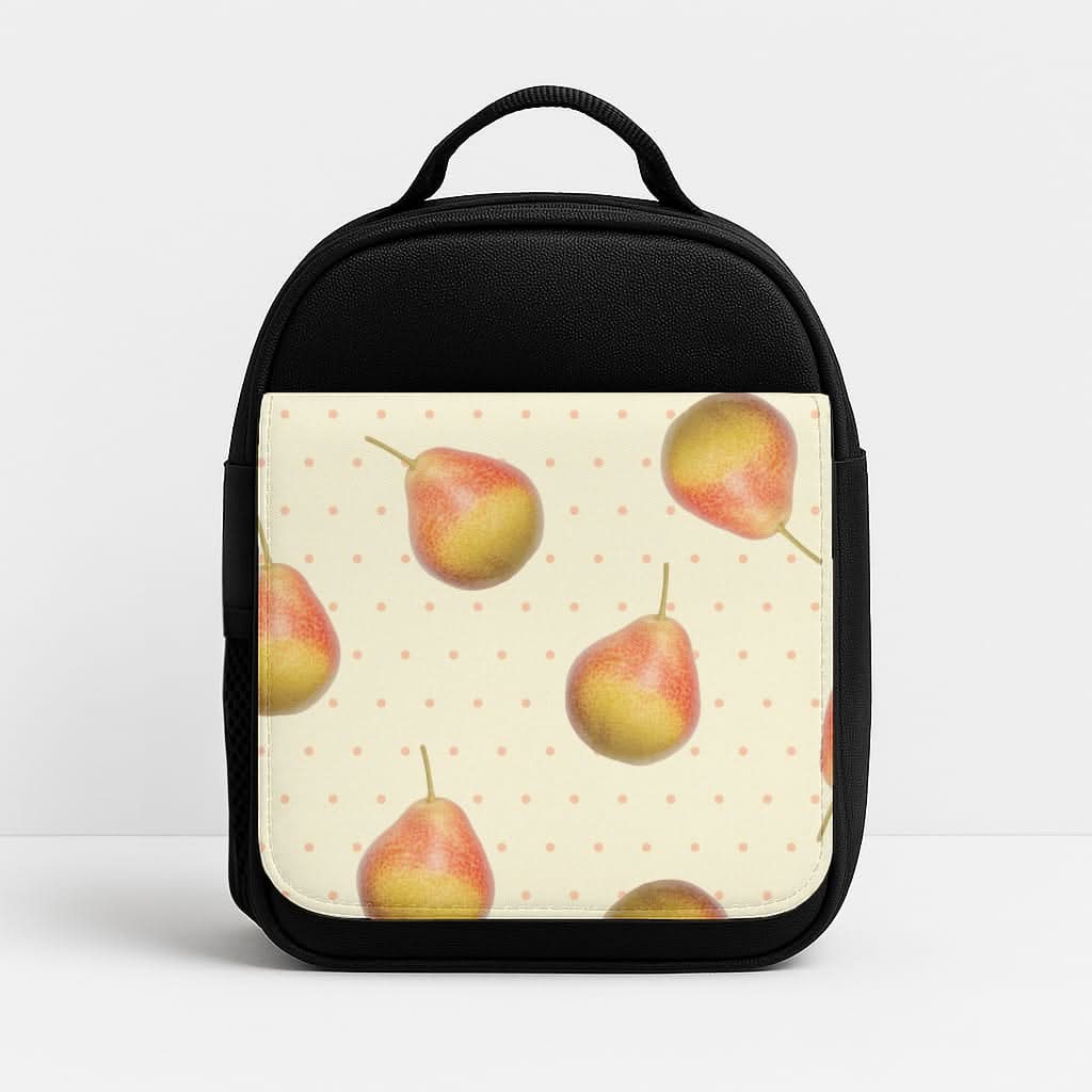 Pears And Polka Dots Pattern Insulated Lunch Bag