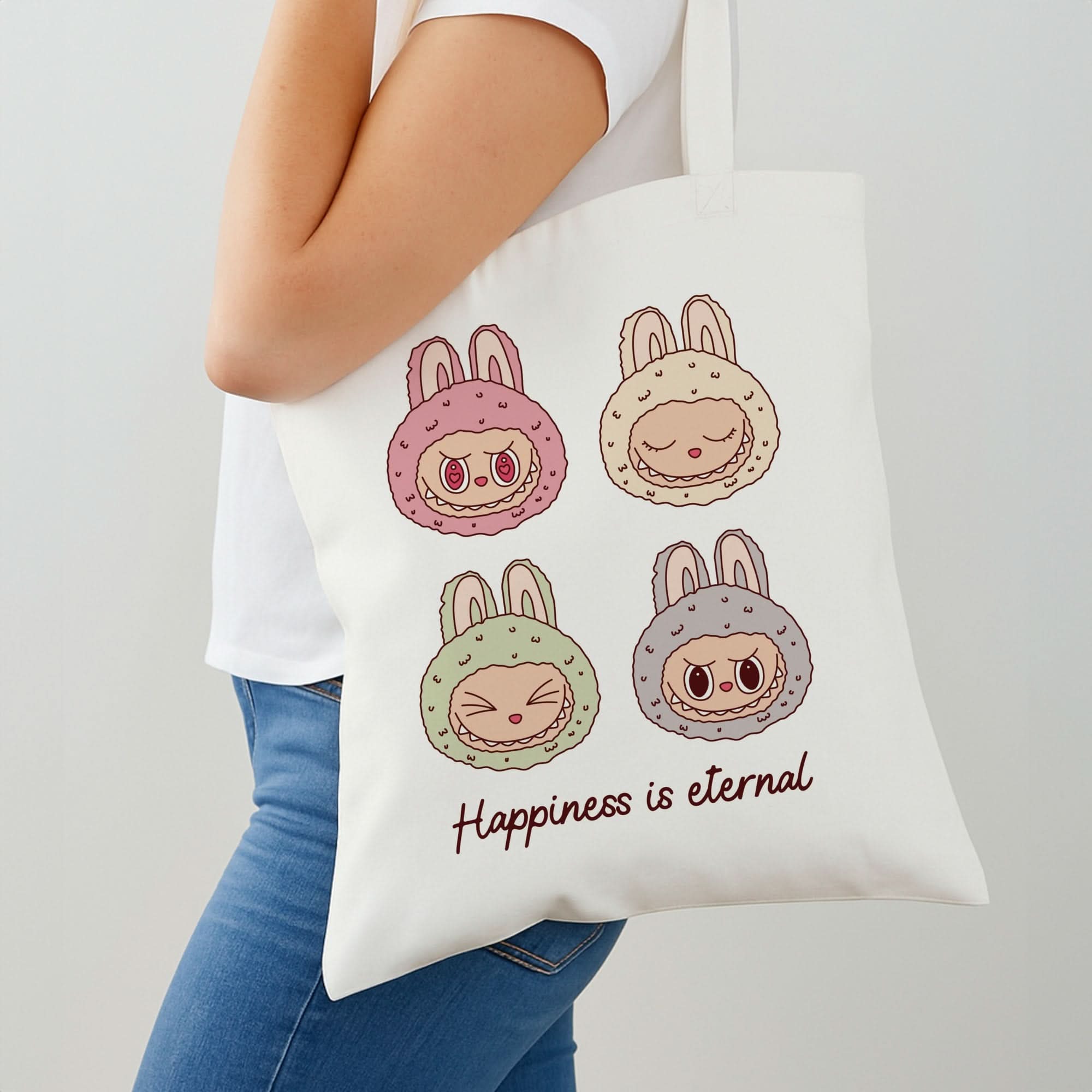 Happiness Is Eternal Monsters Shoulder Bag