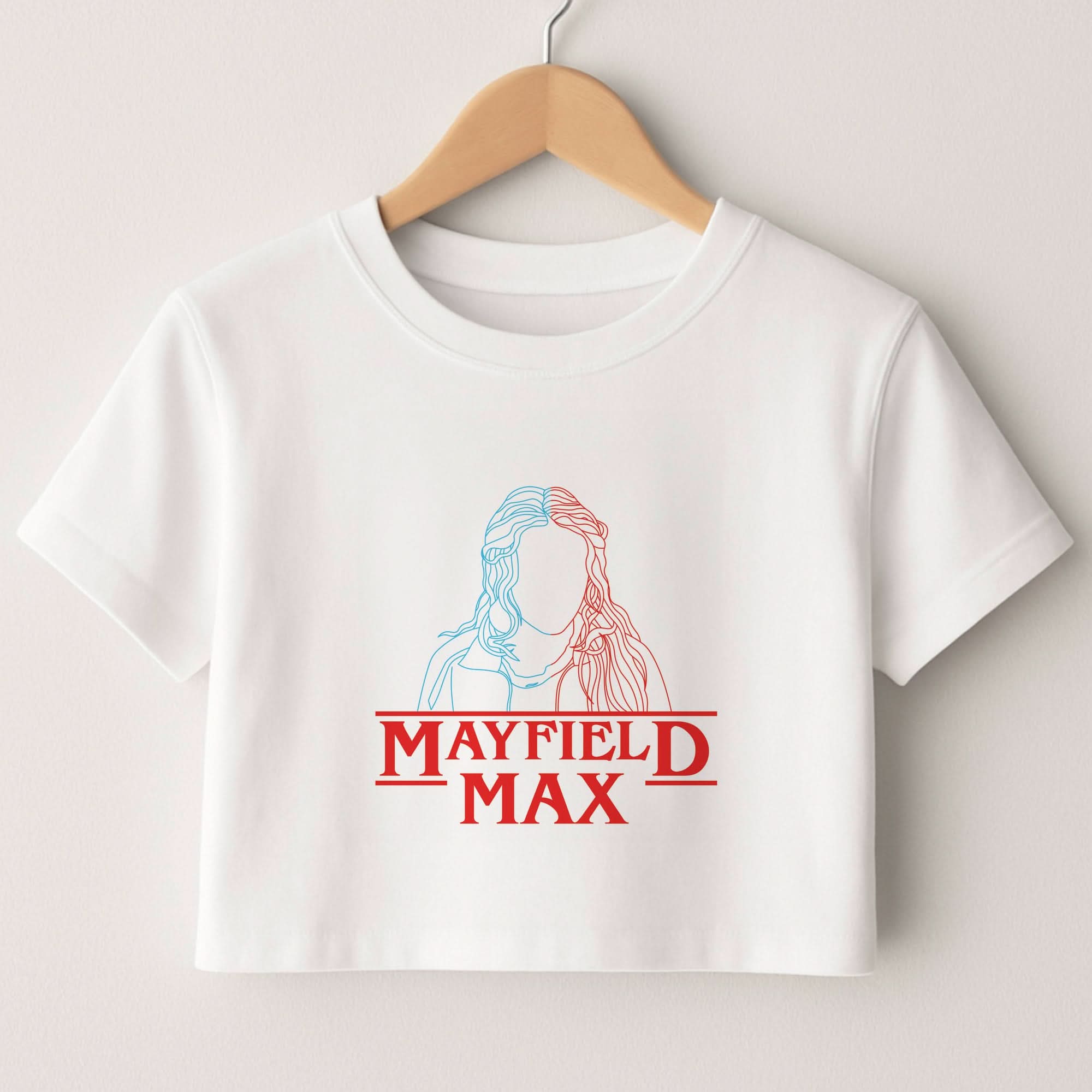 Blue And Red Max Crop Top