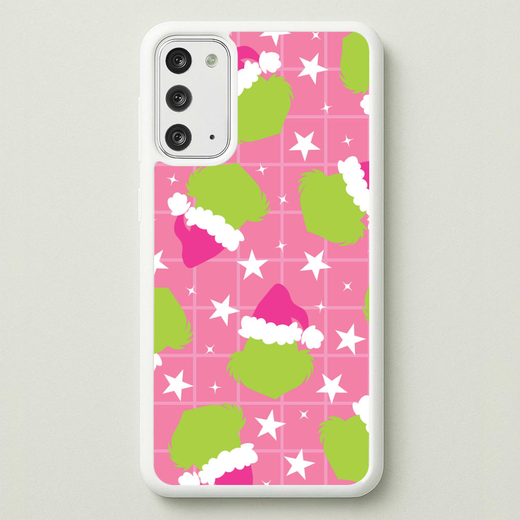 Pink Green Creature Xmas Pattern Galaxy Note 20 Case
