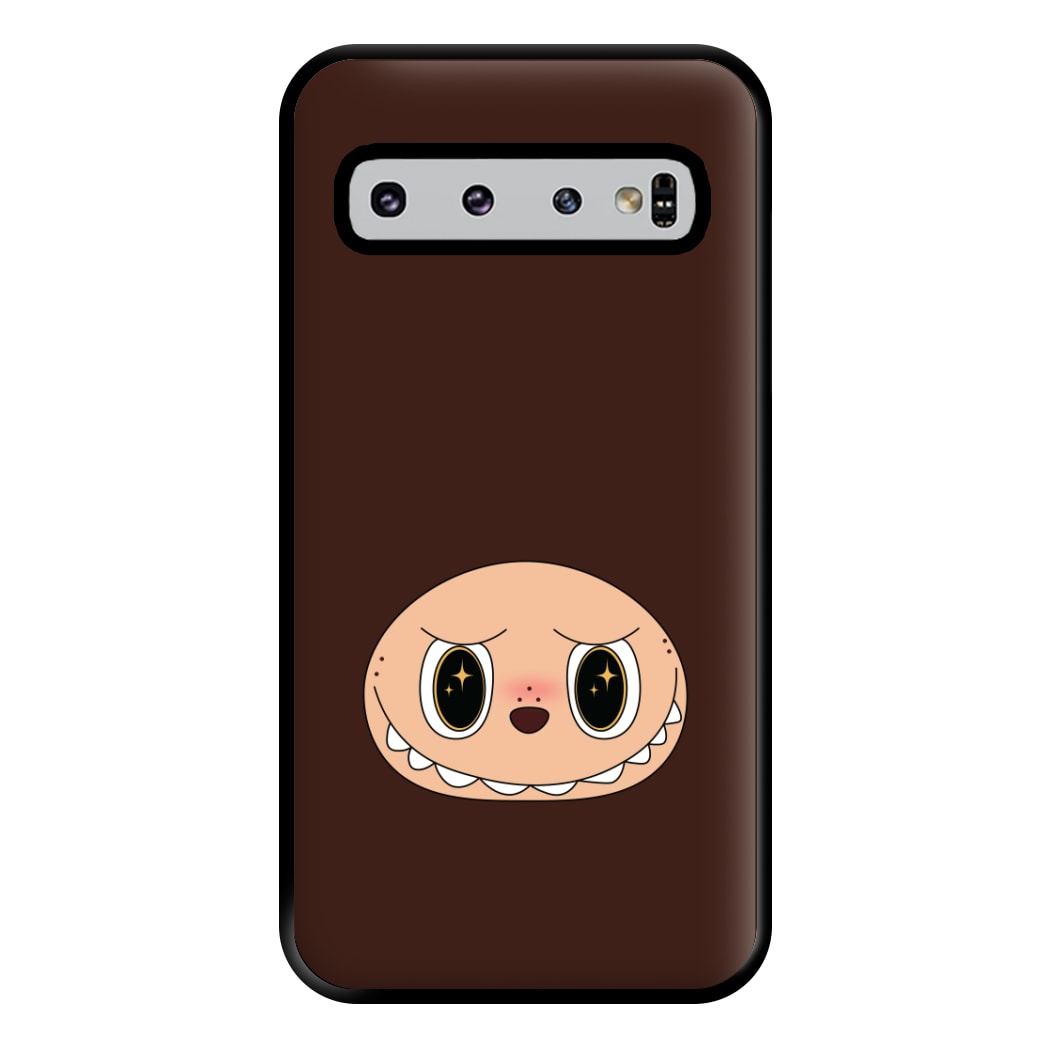 Cute Brown Monster Face Galaxy S10 Plus Case