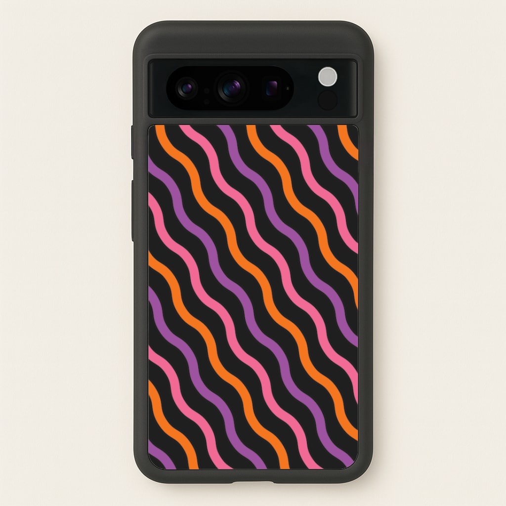 Wavy Abstract Halloween Pattern Google Pixel 8 Pro Case