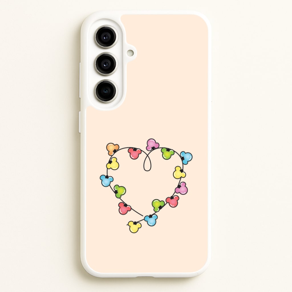 Cartoon Mouse Christmas Fairylights Heart Galaxy A56 Case