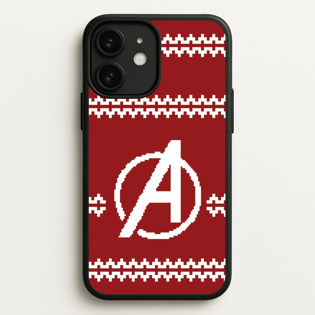 Superhero Team Red Christmas Jumper iPhone 11 Case