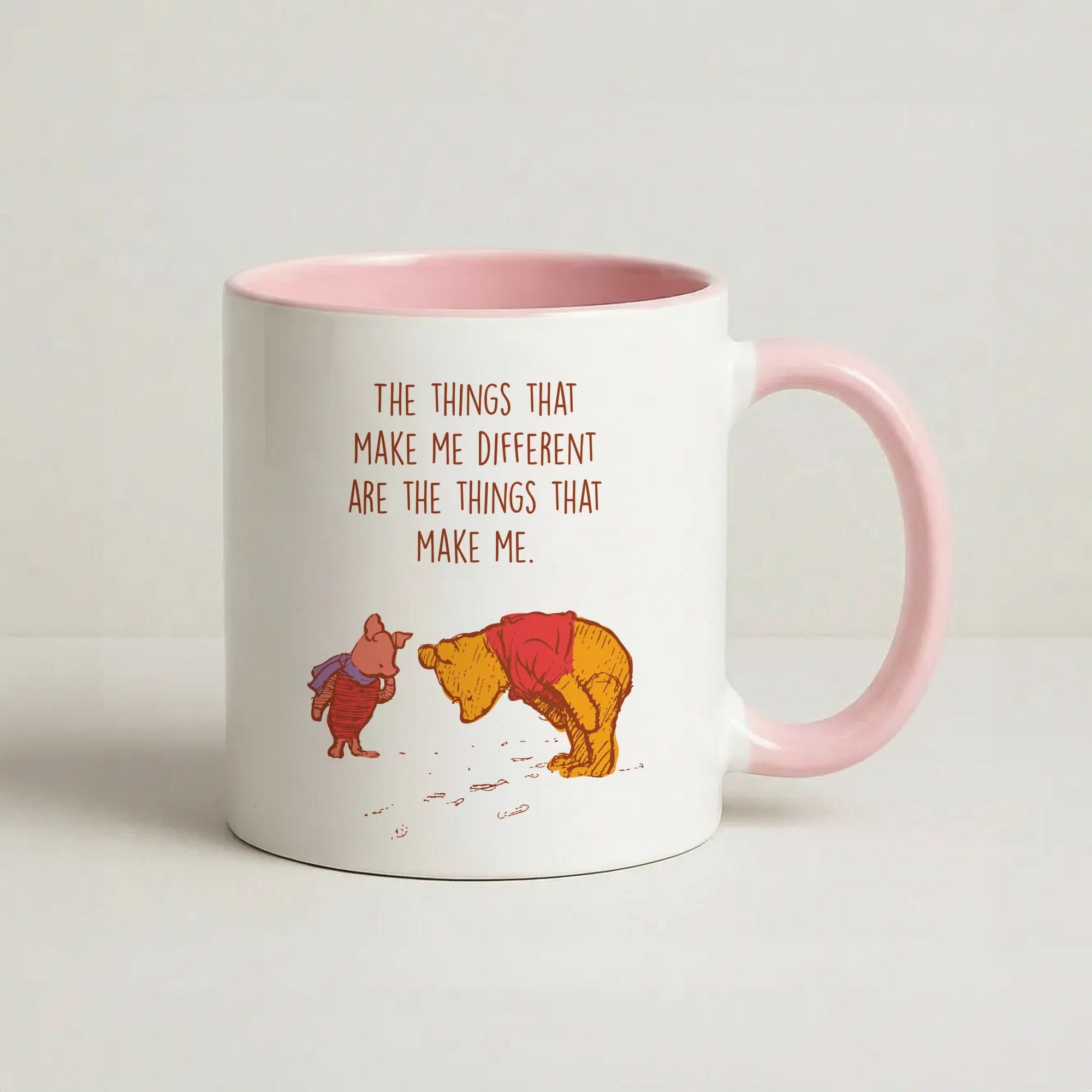 The Things That Make Me Different Pink Tea Mug