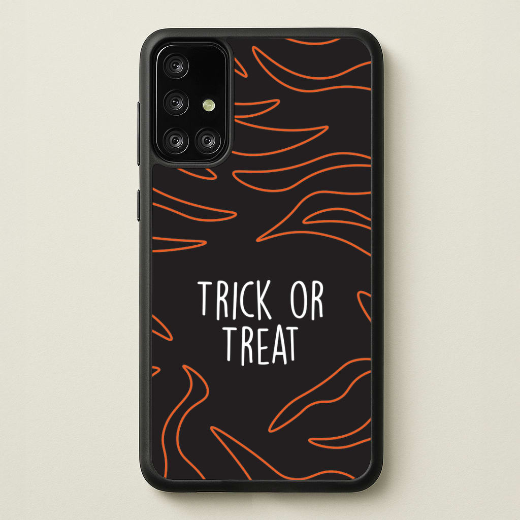 Zebra Print Trick Or Treat Galaxy A71 Case