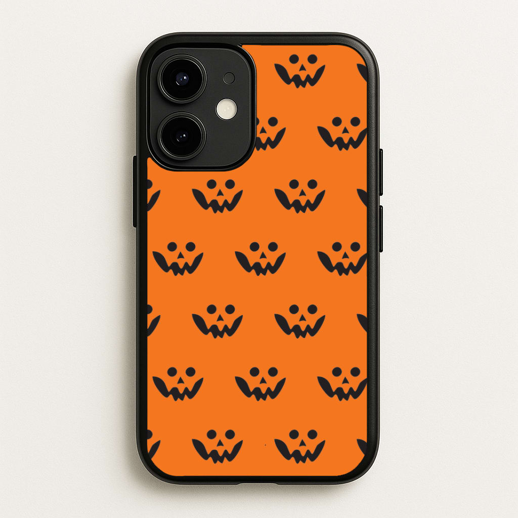 Carved Pumpkin Face Pattern iPhone 12 Mini Case