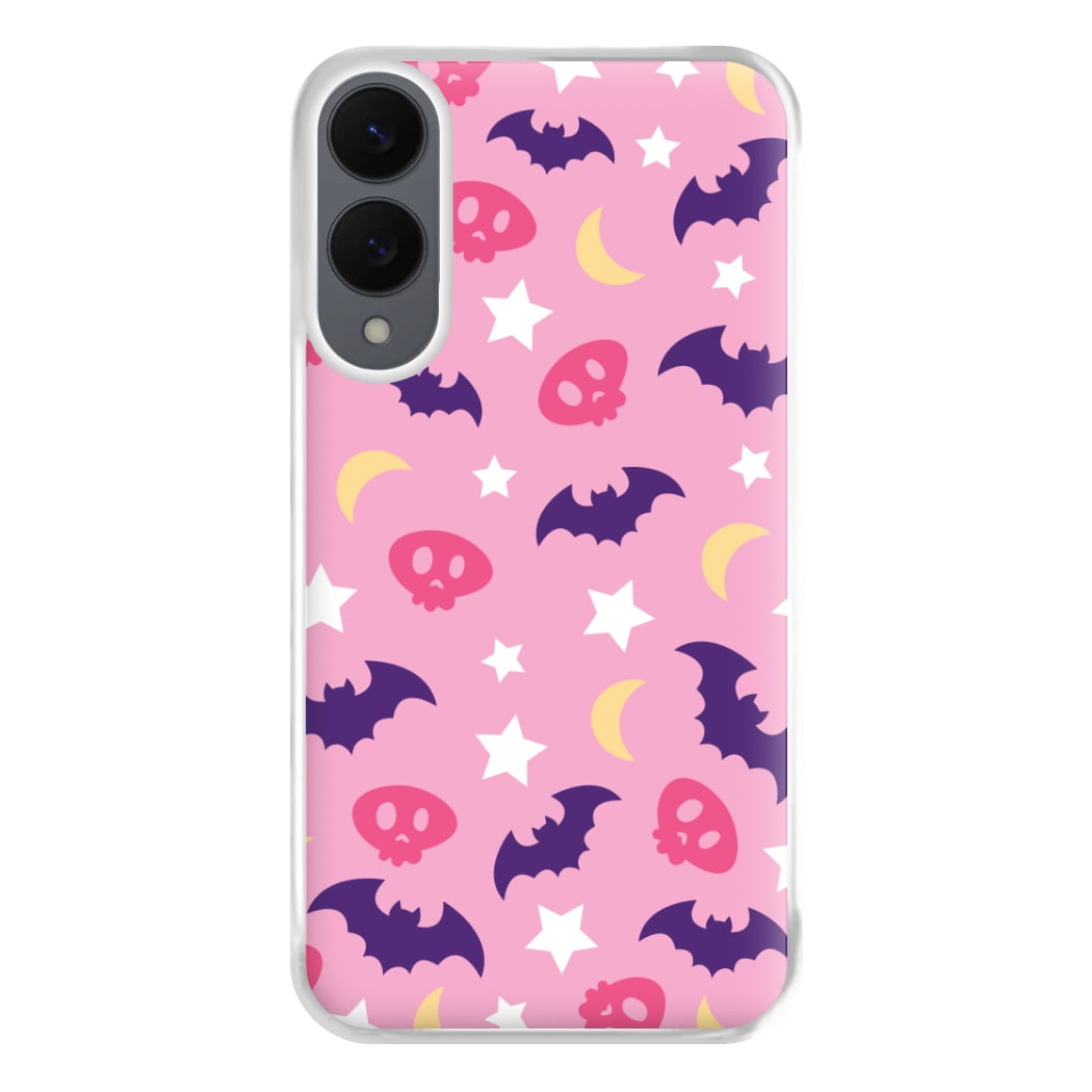 Skull, Bats And Stars Pattern Galaxy S25 Edge Case
