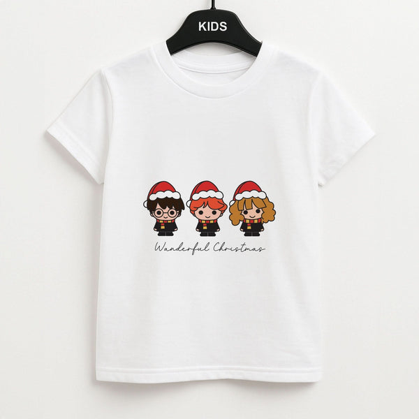 Wizards With Christmas Hats Kids Unisex T-Shirt