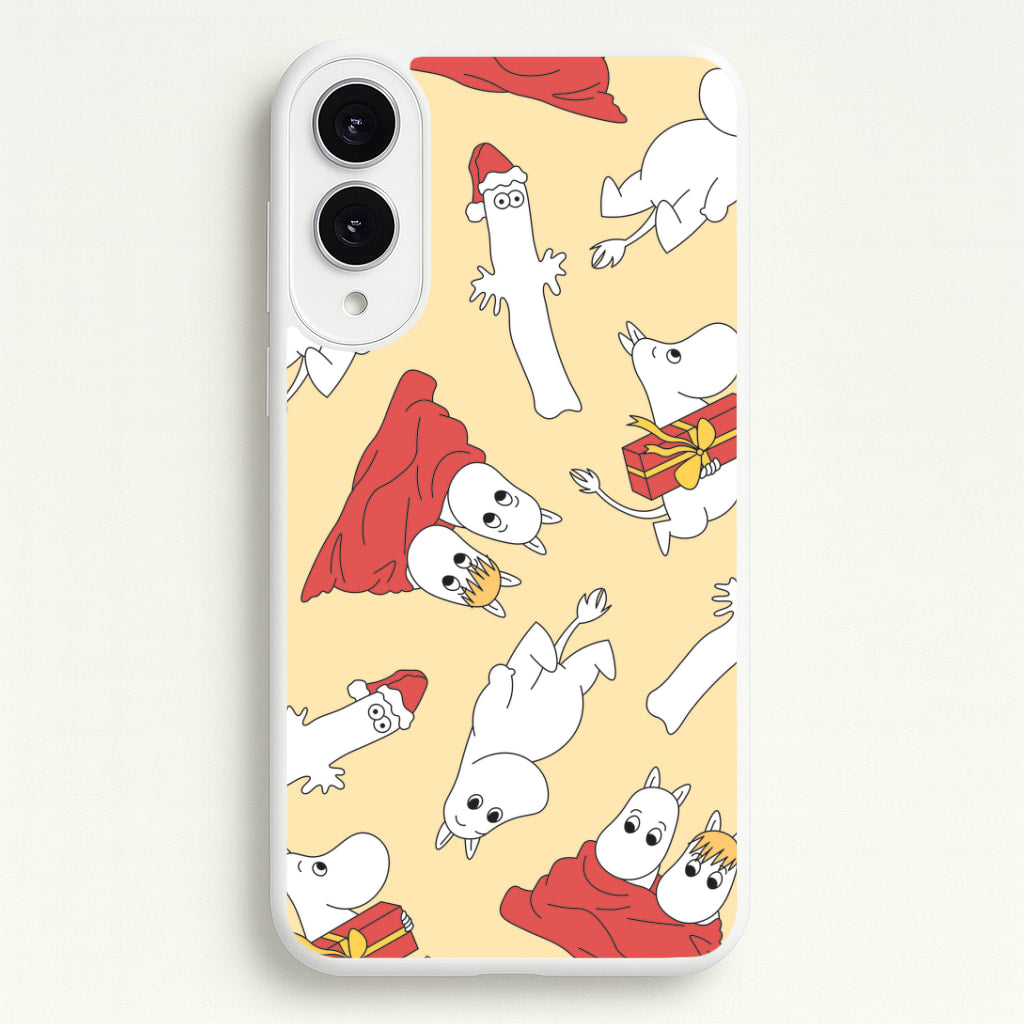 Christmas Mooms Pattern Galaxy S25 Edge Case