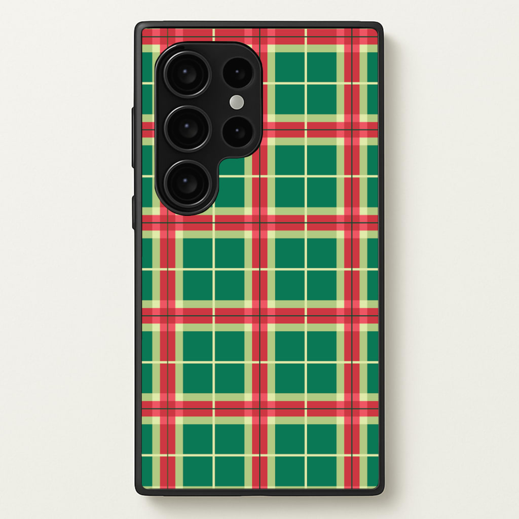 Red And Green Tartan II Christmas Pattern Galaxy S24 Ultra Case