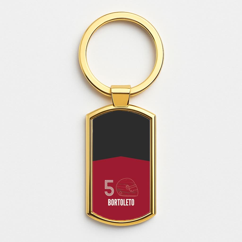 Bortoleto Helmet 2026 Gold Keyring