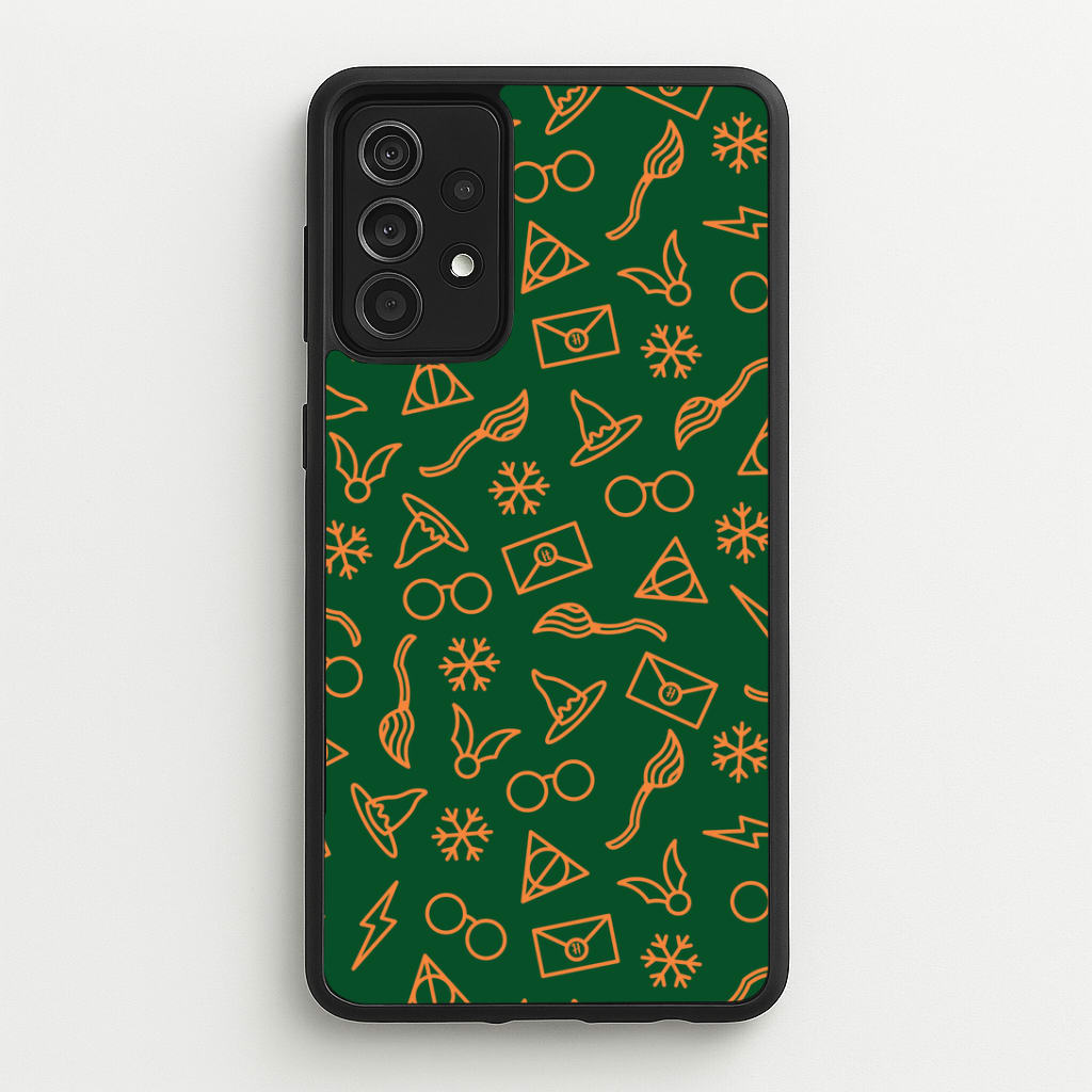 Christmas Wizard Icons Pattern Galaxy A52 / A52s Case