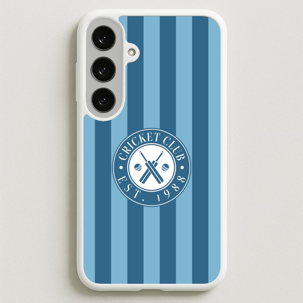 Stripey Cricket Badge Galaxy S25FE Case