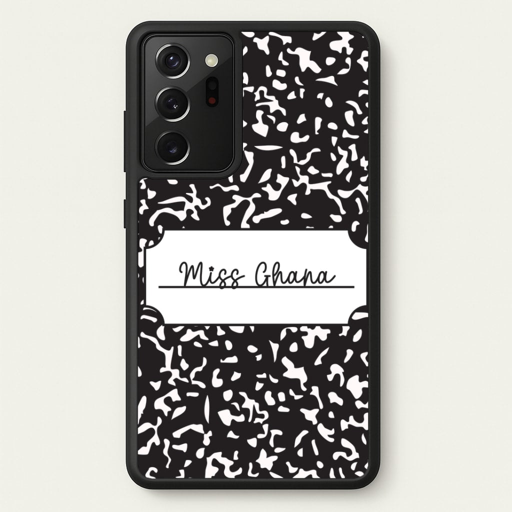 Personalised School Notebook Galaxy Note 20 Ultra Case