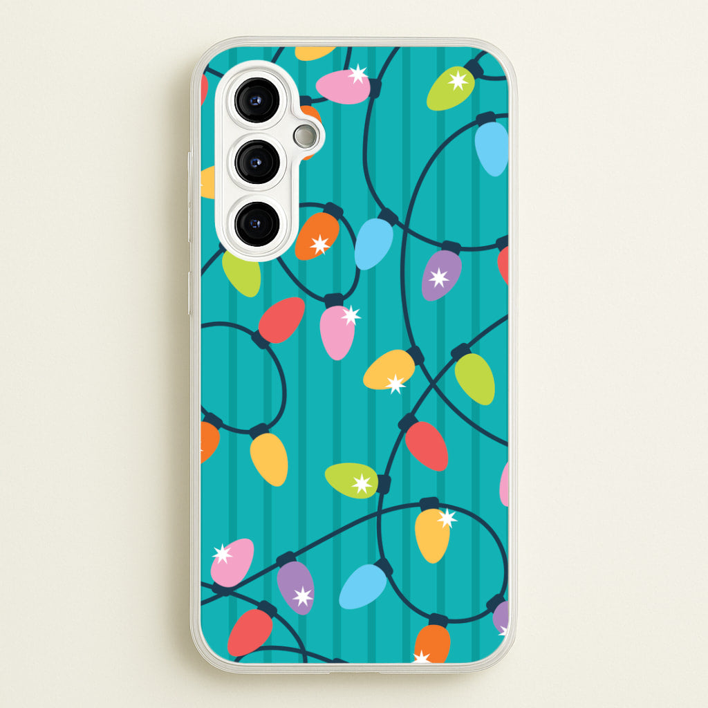 Funky Christmas Lights Pattern Galaxy A54 Case