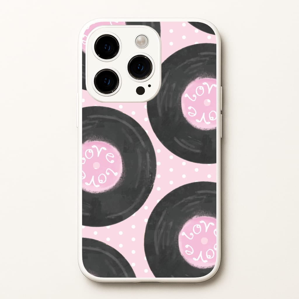 Thrifted Vinyl Polka Pattern iPhone 14 Pro Case