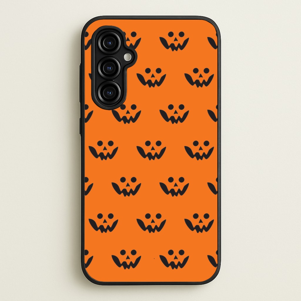 Carved Pumpkin Face Pattern Galaxy A54 Case