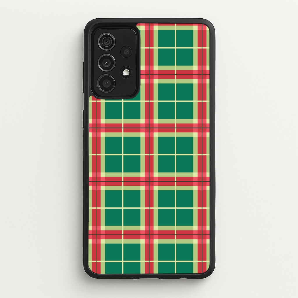 Red And Green Tartan II Christmas Pattern Galaxy A52 / A52s Case