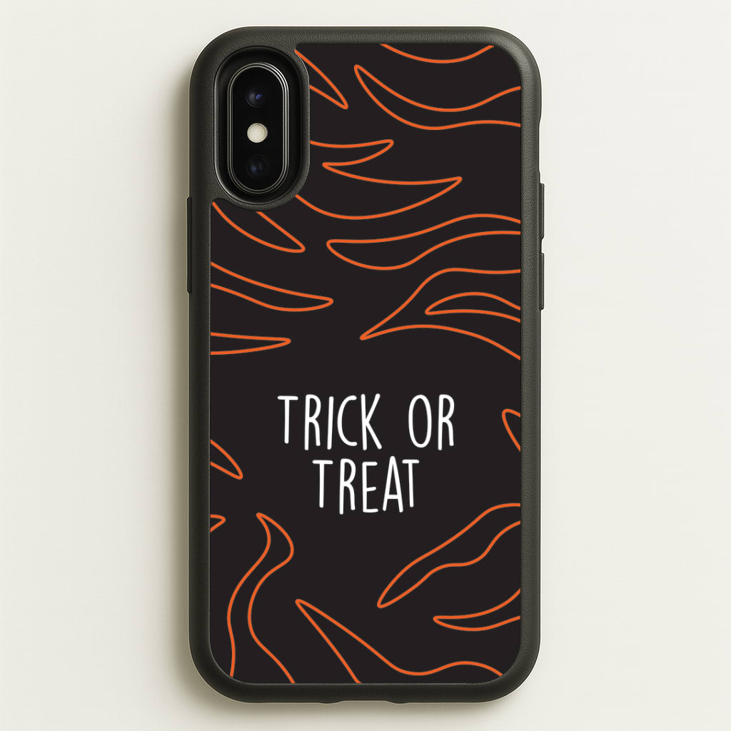 Zebra Print Trick Or Treat iPhone X / XS Case