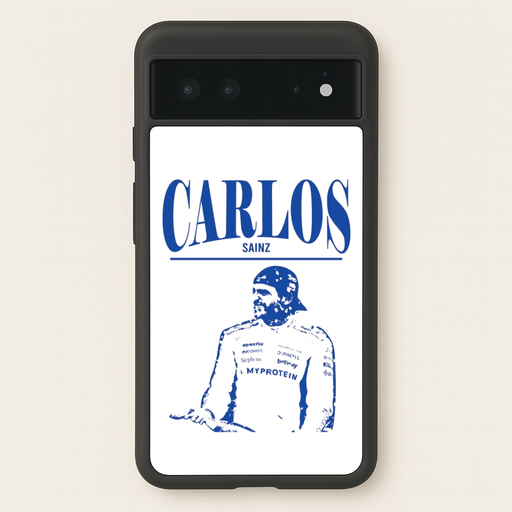 Carlos White And Blue Google Pixel 6 Case