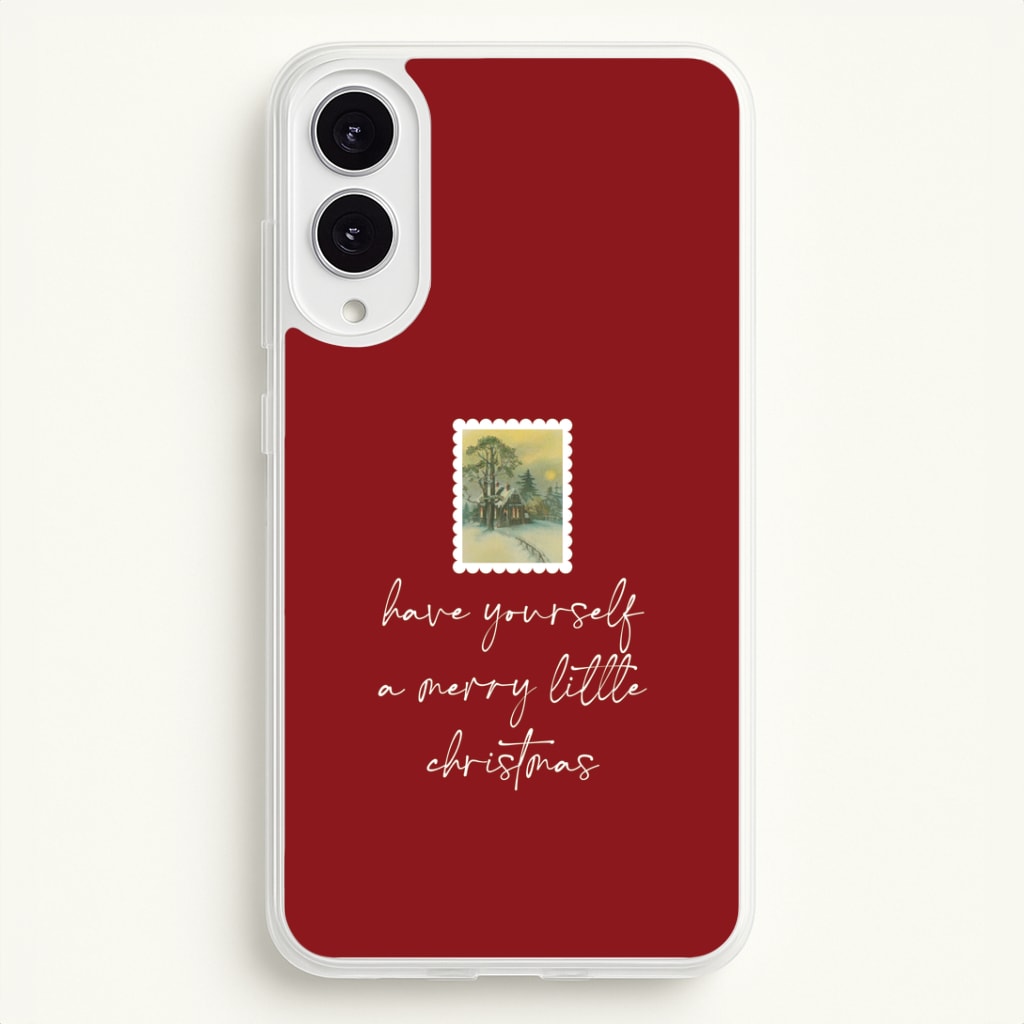 A Merry Little Christmas Stamp Galaxy S25 Edge Case