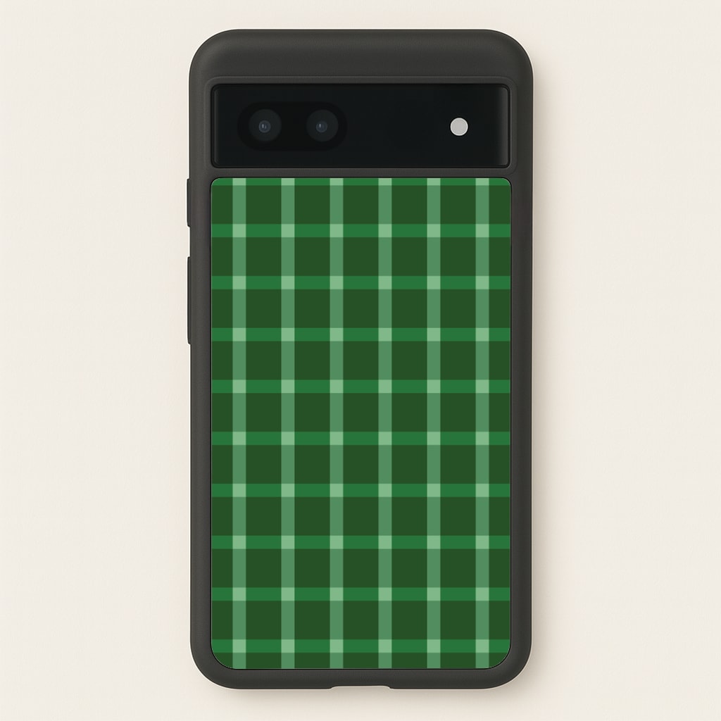Dark Green Tartan Christmas Pattern Google Pixel 6a Case