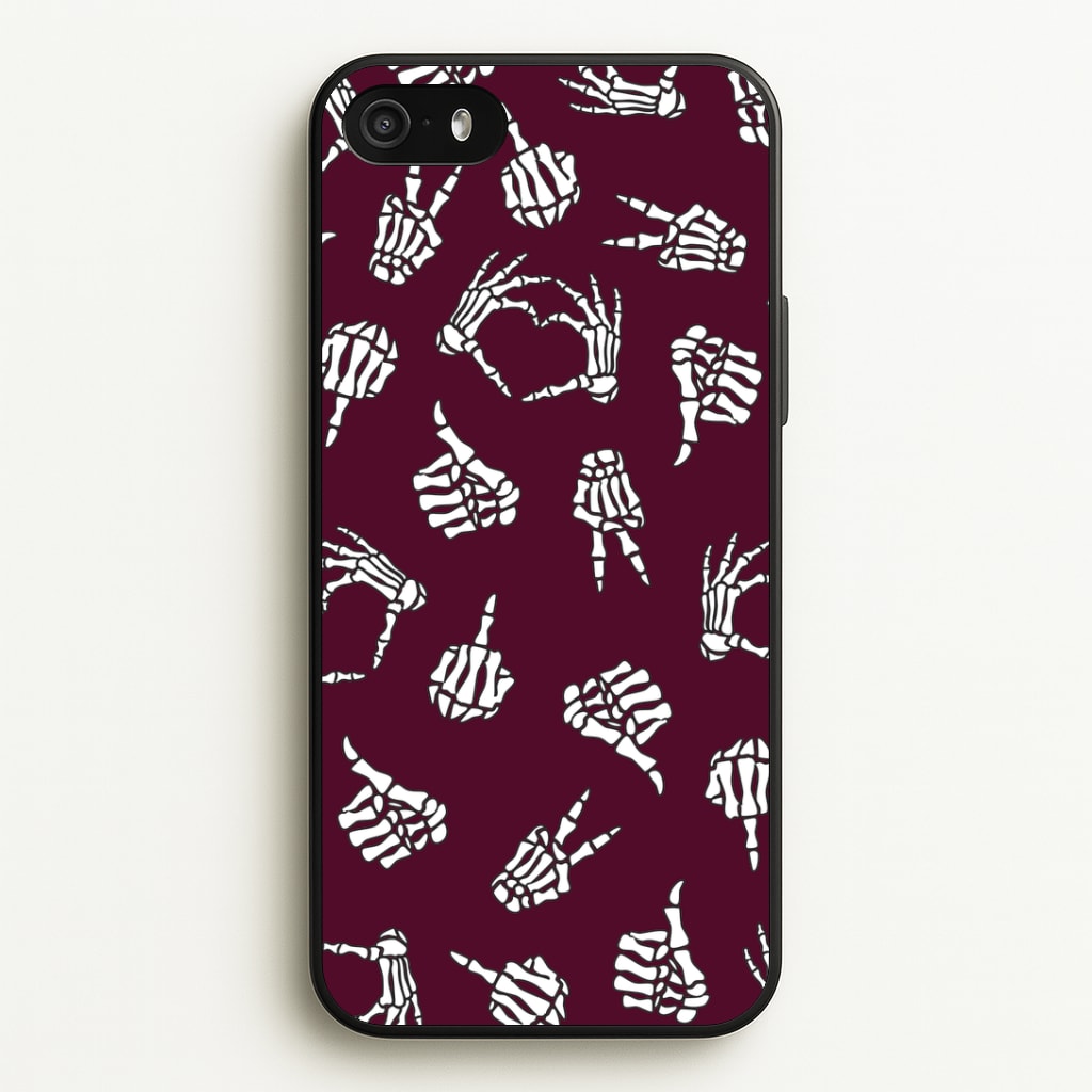 Skeleton Hands Pattern iPhone 5 / 5s / SE 2016 Case