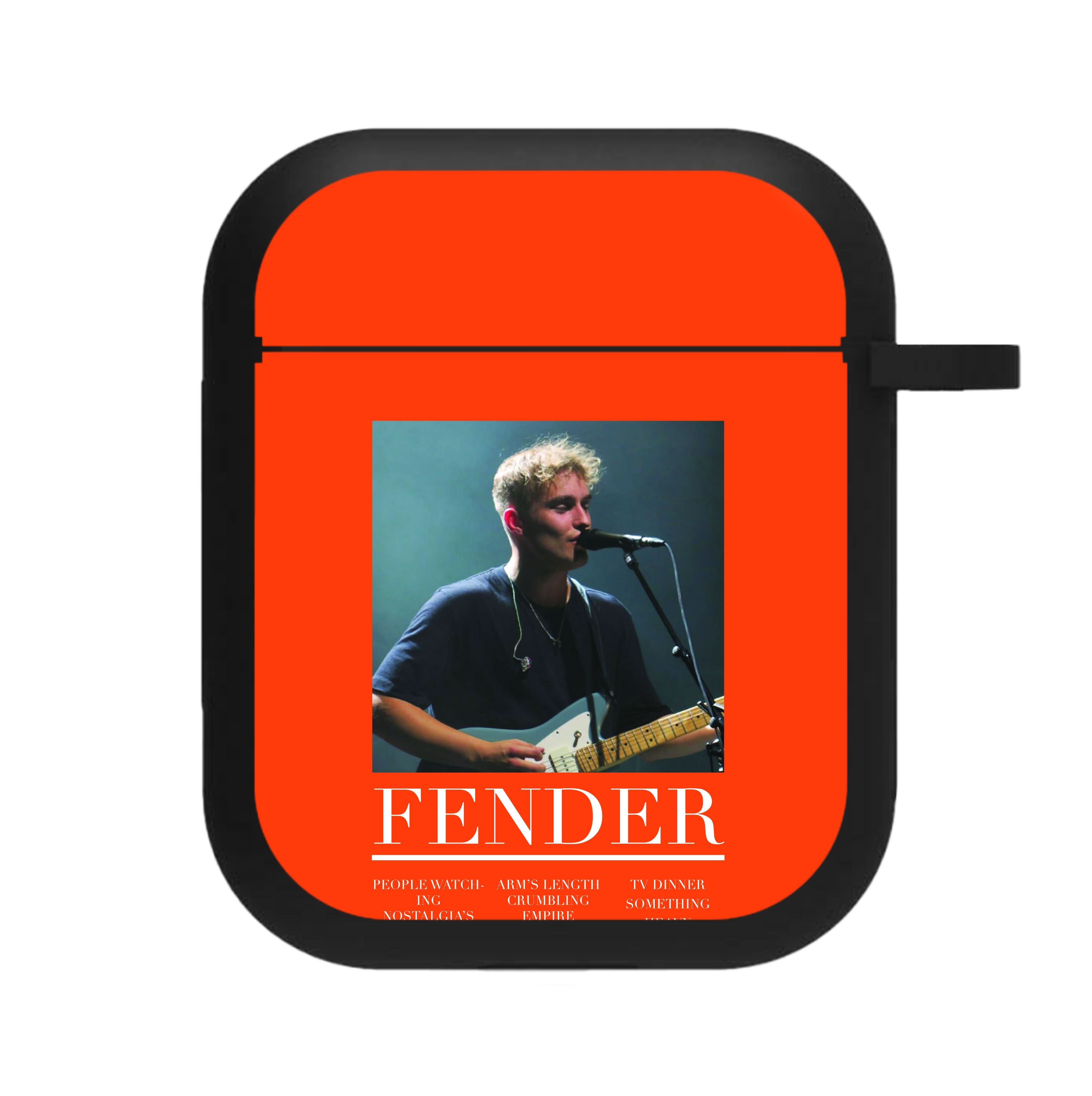 Fender Orange Song List AirPods Case