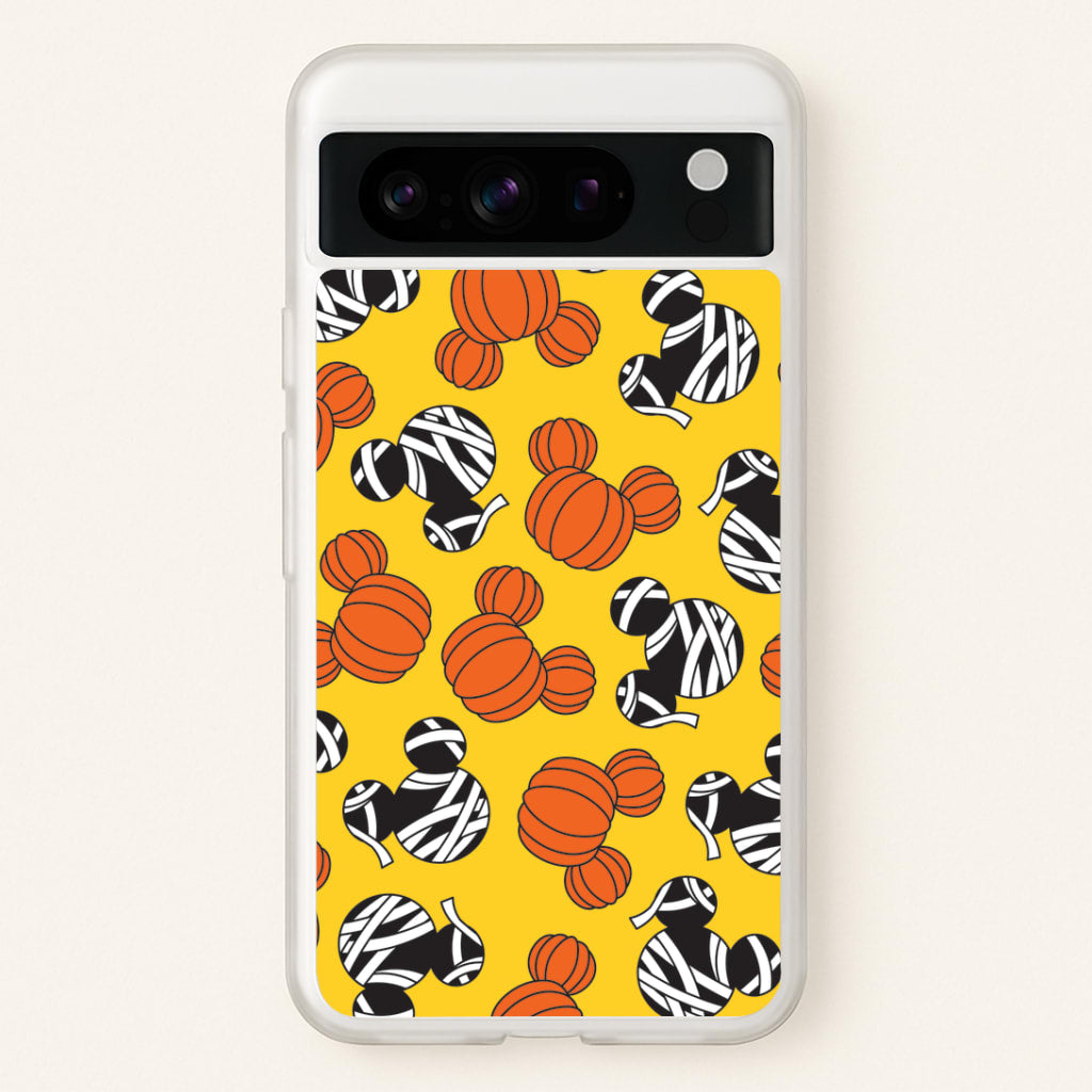 Pumpkin And Mummy Mouse Pattern Google Pixel 8 Pro Case