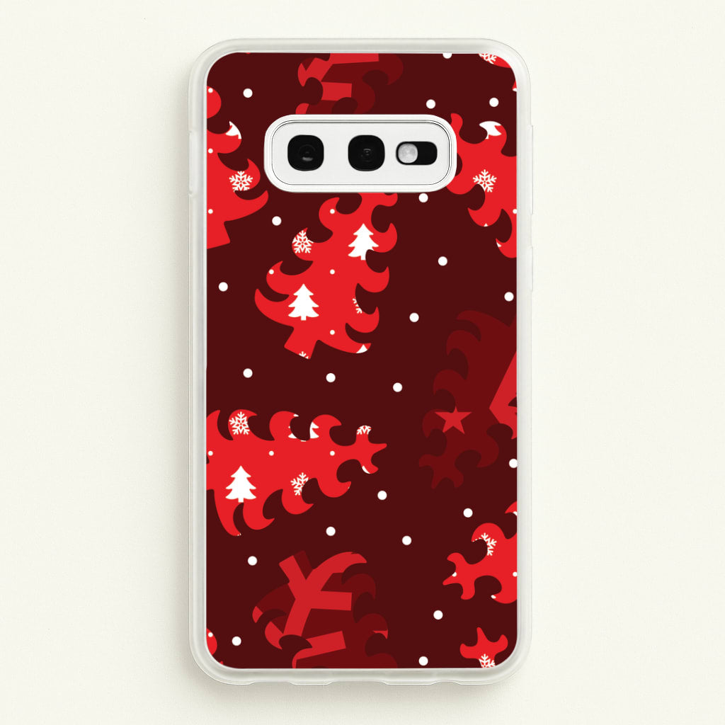 Wrapping Paper Christmas Tree Pattern Galaxy S10e Case