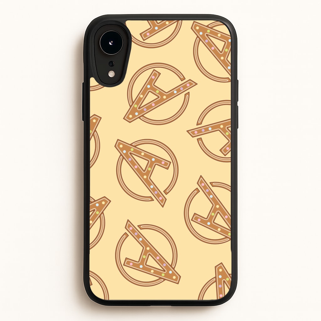 Superhero Team Gingerbread Pattern iPhone XR Case